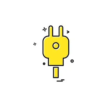 Power plug icon design vector Stockillustratie