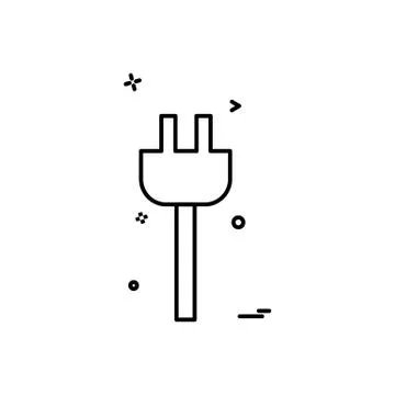 Power Plug icon design vector 스톡 일러스트