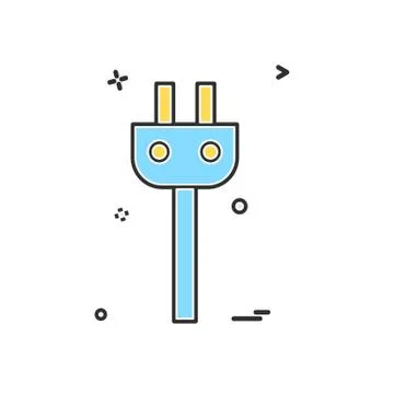 Power plug icon design vector イラスト素材
