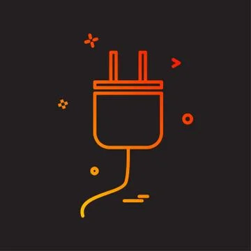 Power Plug icon design vector Stock Illustration