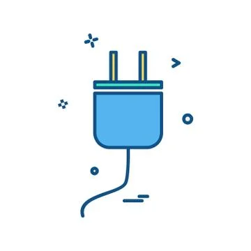 Power Plug icon design vector Stockillustratie