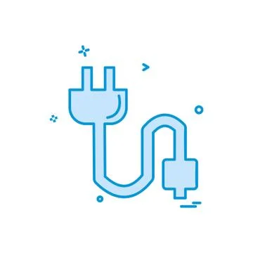 Power plug icon design vector 스톡 일러스트