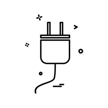 Power Plug icon design vector Stock Illustration