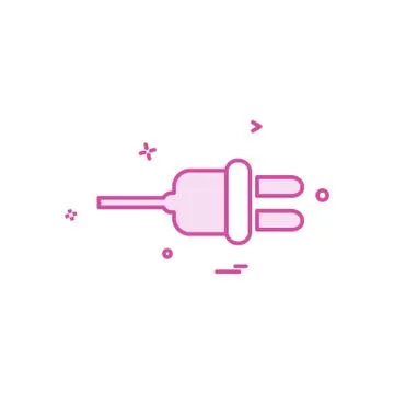 Power plug icon design vector イラスト素材