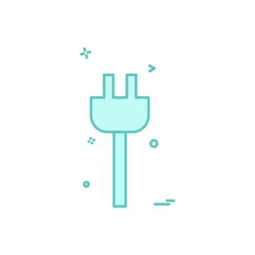 Power Plug icon design vector 스톡 일러스트