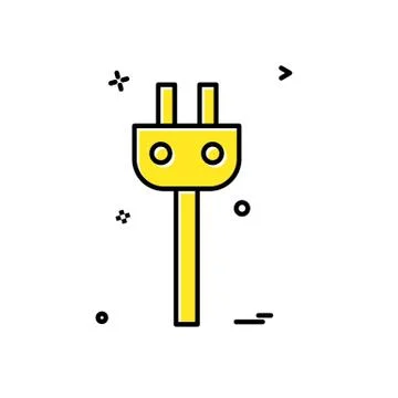 Power plug icon design vector Stock Illustration