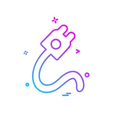 Power Plug icon design vector Illustrazione stock