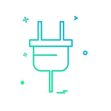 Power plug icon design vector イラスト素材