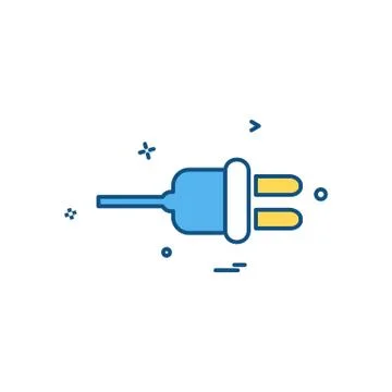 Power plug icon design vector Stock Illustration