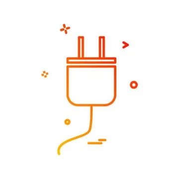 Power Plug icon design vector イラスト素材