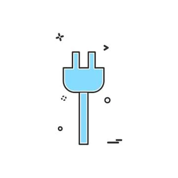 Power Plug icon design vector Stock Illustration