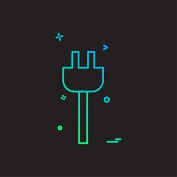 Power Plug icon design vector 스톡 일러스트