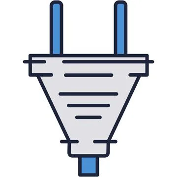 Power plug icon electric socket vector on white 스톡 일러스트