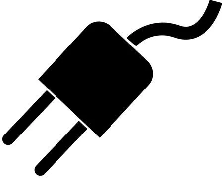 Power Plug Icon Isolated on White Background. Vector Illustration. Stock Illustration