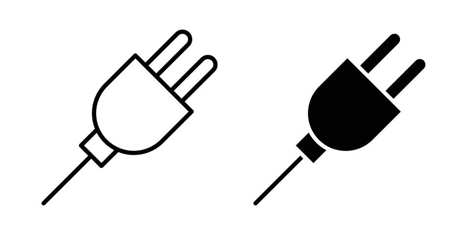 Power plug icon or illustration vector symbols Stock Illustration