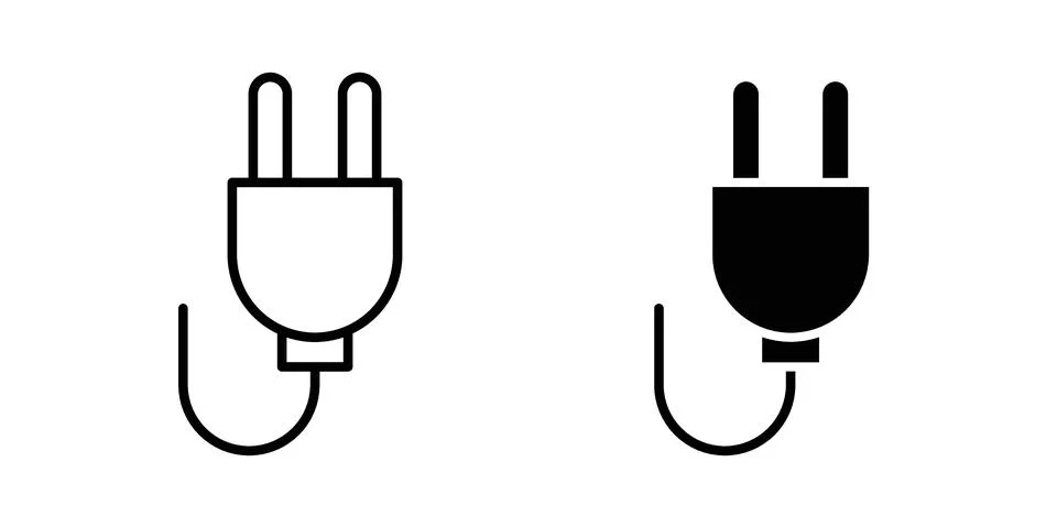 Power plug icon vector design illustrations 스톡 일러스트