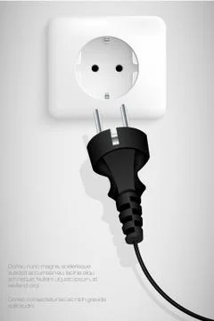 Power plug Stock Illustration