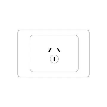 Power plug Socket Outlet type I, Stock Illustration