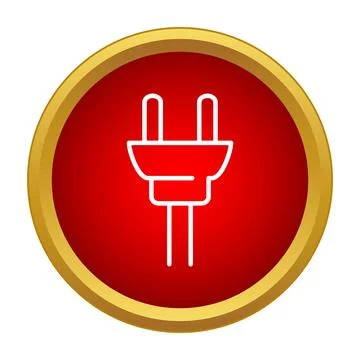 Power plug symbol connecting to electric energy concept Stock Illustration