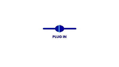 Power Plug in symbol, Electrical connection, two power plugs are connected .. Stock Footage 321998432