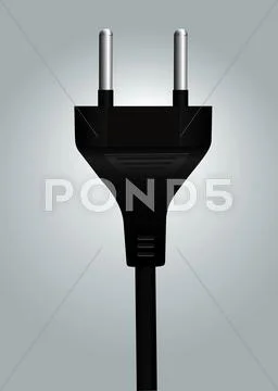 Power plug wire Stock Illustration