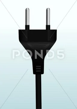 Power plug wire Stock Illustration