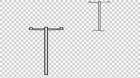 Power Pole animation with transparent background Stock Footage 44518559