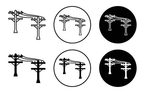 Power pole icon Stock Illustration