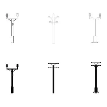 Power pole icon vector illustration Stock Illustration