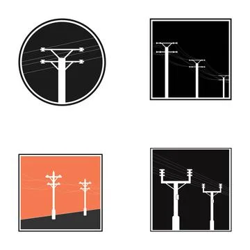 Power pole icon vector illustration Stock Illustration