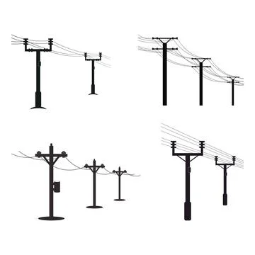 Power pole icon vector illustration Stock Illustration