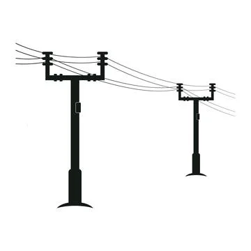 Power pole logo vector Stock Illustration