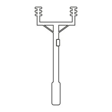 Power pole logo vector Stock Illustration