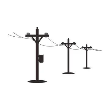 Power pole logo vector Stock Illustration