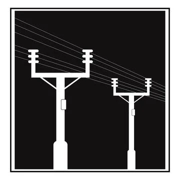 Power pole logo vector Stock Illustration