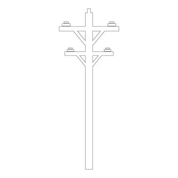 Power pole logo vector Stock Illustration