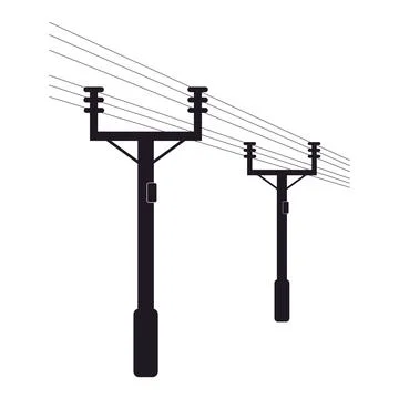 Power pole logo vector Stock Illustration
