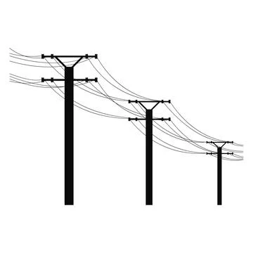 Power pole logo vector Stock Illustration