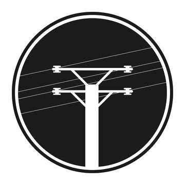 Power pole logo vector Stock Illustration