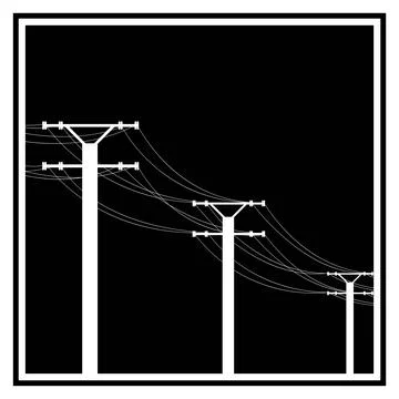 Power pole logo vector Stock Illustration