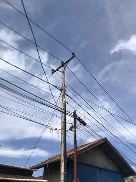 Power pole Stock-Fotos