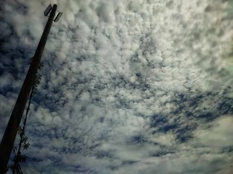 Power pole with sky background Stock Photos