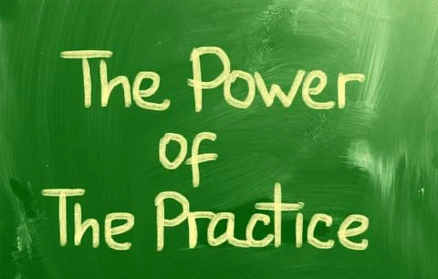 The power of the practice concept Stock Illustration