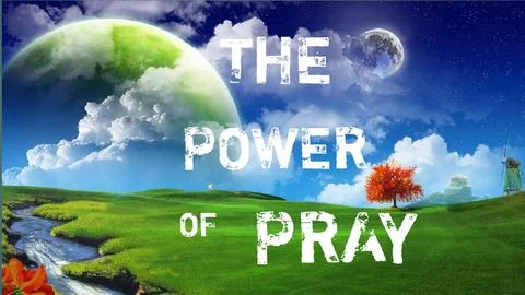 The power of pray Stock Illustration