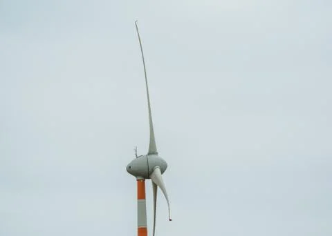 Power production from windmill or wind turbines in Gujarat Stock Photos