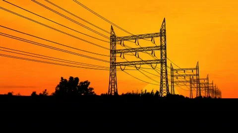 Power Pylons Stock Footage 376645