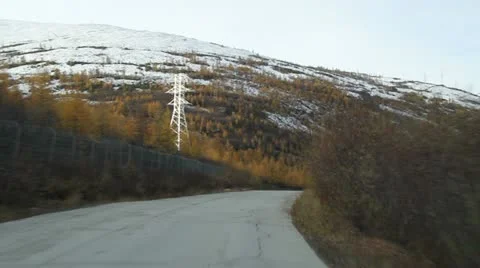 Power pylons Stock Footage 12384678