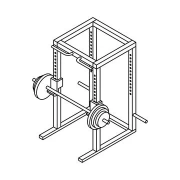 Power Rack Machine icon sign. Squat Machine. Weight Training 스톡 일러스트