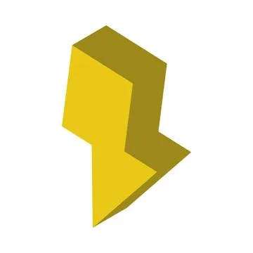 Power ray thunder isolated icon 스톡 일러스트