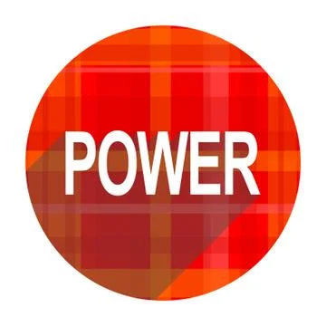 Power red flat icon isolated. Stockillustratie